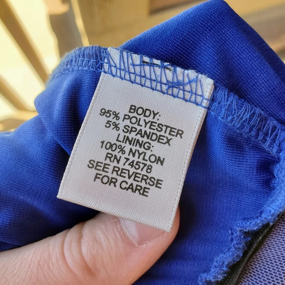 Cache Blue and Black Halter Top Blouse Size Small - Picture 3 of 7